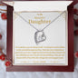 To My Beautiful Daughter Forever Love Necklaces