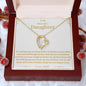To My Beautiful Daughter Forever Love Necklaces