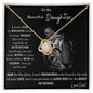 To My Beautiful Daughter Love Knot Necklaces