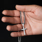To My Amazing DAD Artisan Cross Necklace on Cuban Chain w/ MC Necklace