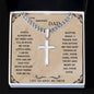 To My Amazing DAD Artisan Cross Necklace on Cuban Chain w/ MC Necklace