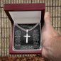 To My Amazing DAD Artisan Cross Necklace on Cuban Chain w/ MC