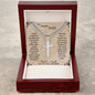 To My Amazing DAD Artisan Cross Necklace on Cuban Chain w/ MC Necklace