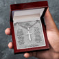 To My Amazing Man Cuban Chain Necklace