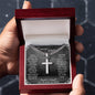 To My Amazing DAD Artisan Cross Necklace on Cuban Chain w/ MC