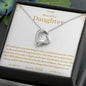 To My Beautiful Daughter Forever Love Necklaces