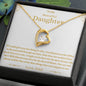 To My Beautiful Daughter Forever Love Necklaces