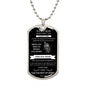 To My Son Dog Tag Tiger Necklace From DAD