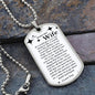 To My Smokin' HOT Wife Dog Tag Necklace