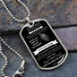 To My Son Dog Tag Tiger Necklace From DAD