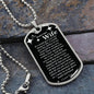 To My Smokin' HOT Wife Dog Tag Necklace