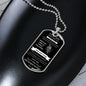 To My Son Dog Tag Tiger Necklace From DAD