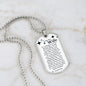 To My Smokin' HOT Wife Dog Tag Necklace