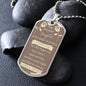 To My Beautiful Daughter Dog Tag Necklace From DAD