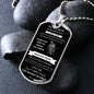 To My Son Dog Tag Tiger Necklace From DAD