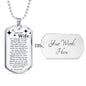 To My Smokin' HOT Wife Dog Tag Necklace