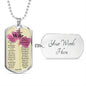 To My Smokin' HOT Wife Dog Tag Necklace