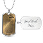 To My Wife Dog Tags Necklaces