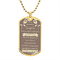 To My Beautiful Daughter Dog Tag Necklace From DAD