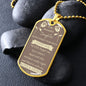 To My Beautiful Daughter Dog Tag Necklace From DAD
