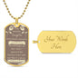 To My Beautiful Daughter Dog Tag Necklace From DAD