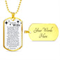 To My Smokin' HOT Wife Dog Tag Necklace