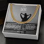 To My Son Cuban Link Chain Necklace