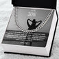 To My Son Cuban Link Chain Necklace