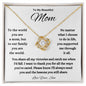 To My Beautiful MOM Love Knot Necklace