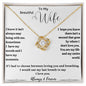To My Beautiful Wife Love Knot Necklace