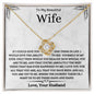 To My Beautiful Wife Love Knot Necklace