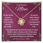 To My Beautiful MOM Love Knot Necklace