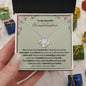 To My Beautiful Granddaughter Love Knot Necklace