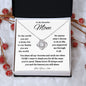 To My Beautiful MOM Love Knot Necklace