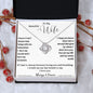 To My Beautiful Wife Love Knot Necklace