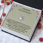 To My Beautiful Granddaughter Love Knot Necklace