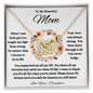 To My Beautiful MOM Interlocking Hearts Necklace