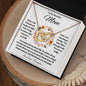 To My Beautiful MOM Interlocking Hearts Necklace
