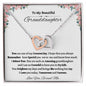To My Beautiful Granddaughter Interlocking Hearts Necklace