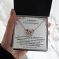To My Beautiful Granddaughter Interlocking Hearts Necklace