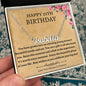 Happy 21th Birthday Custom Name Necklace
