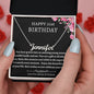 Happy 21th Birthday Custom Name Necklace
