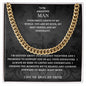 To My Amazing Man Cuban Link Chain Necklace