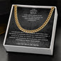 To My Amazing Man Cuban Link Chain Necklace