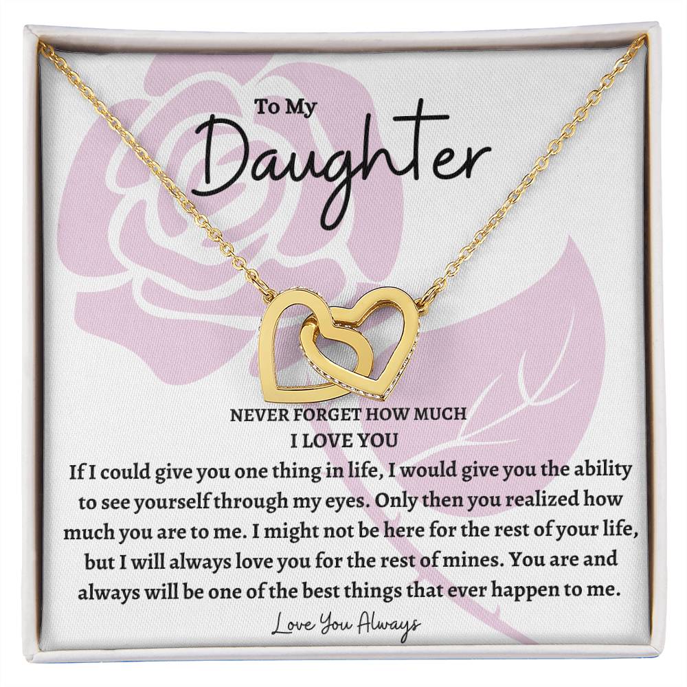 To My Daughters Love Knot Necklace Love You Always