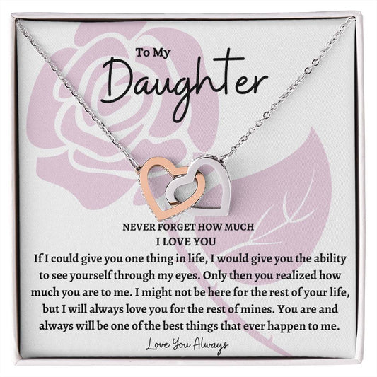 To My Daughters Love Knot Necklace Love You Always