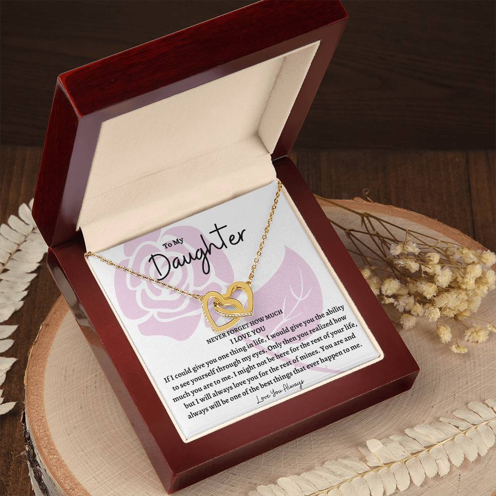 To My Daughters Love Knot Necklace Love You Always