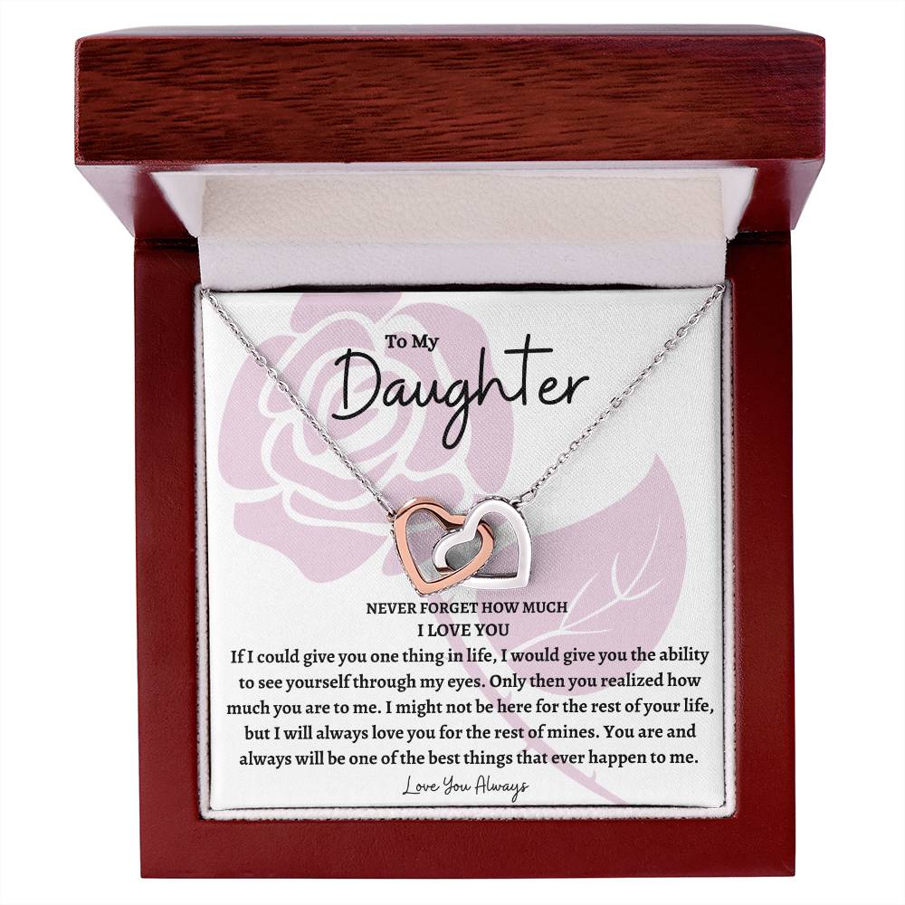 To My Daughters Love Knot Necklace Love You Always