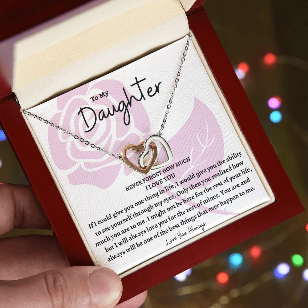 To My Daughters Love Knot Necklace Love You Always
