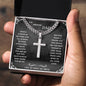 To My Amazing DAD Artisan Cross Necklace on Cuban Chain w/ MC